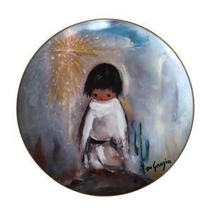 Ted DeGrazia "BLUE BOY" DEcorative/Art Plate from Original Painting 1982 Limited